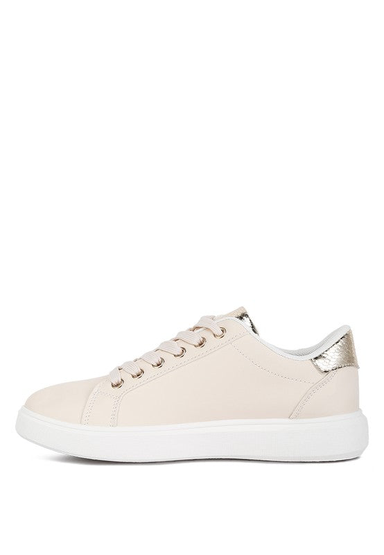 Claude Faux Leather Back Panel Detail Sneakers - G Marie's Boutique 