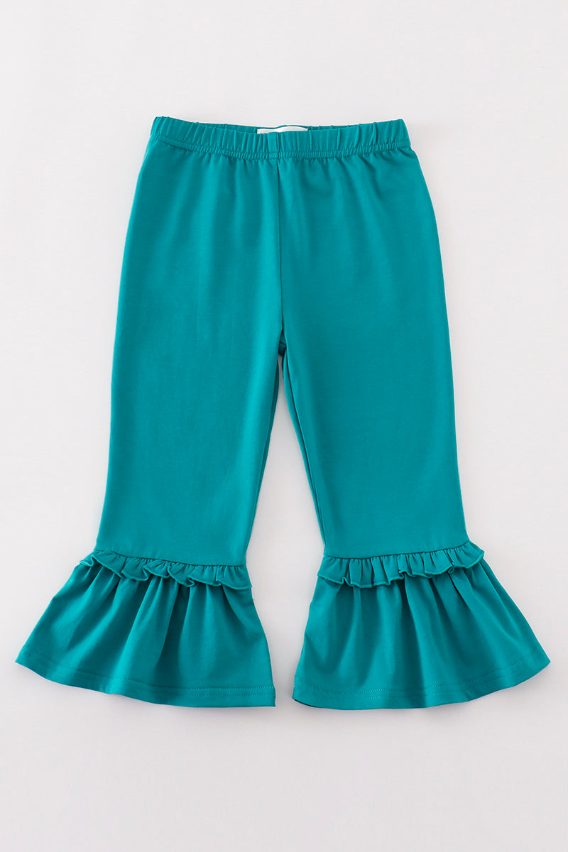 Cotton Castle Green ruffle pants