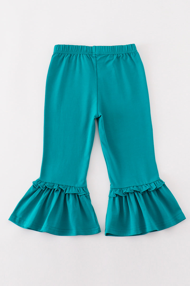 Cotton Castle Green ruffle pants