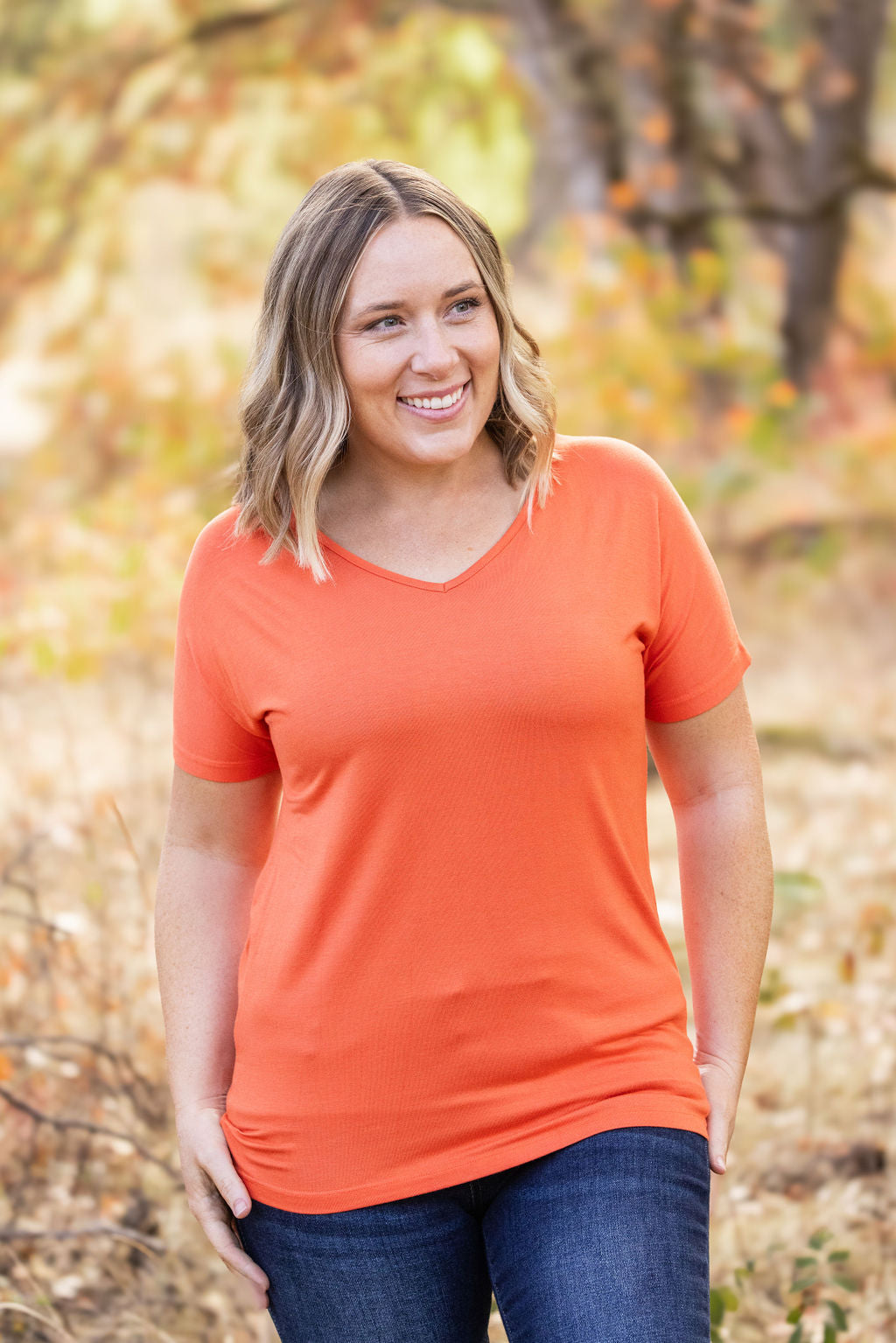 Michelle Mae Chloe Cozy Tee - Pumpkin