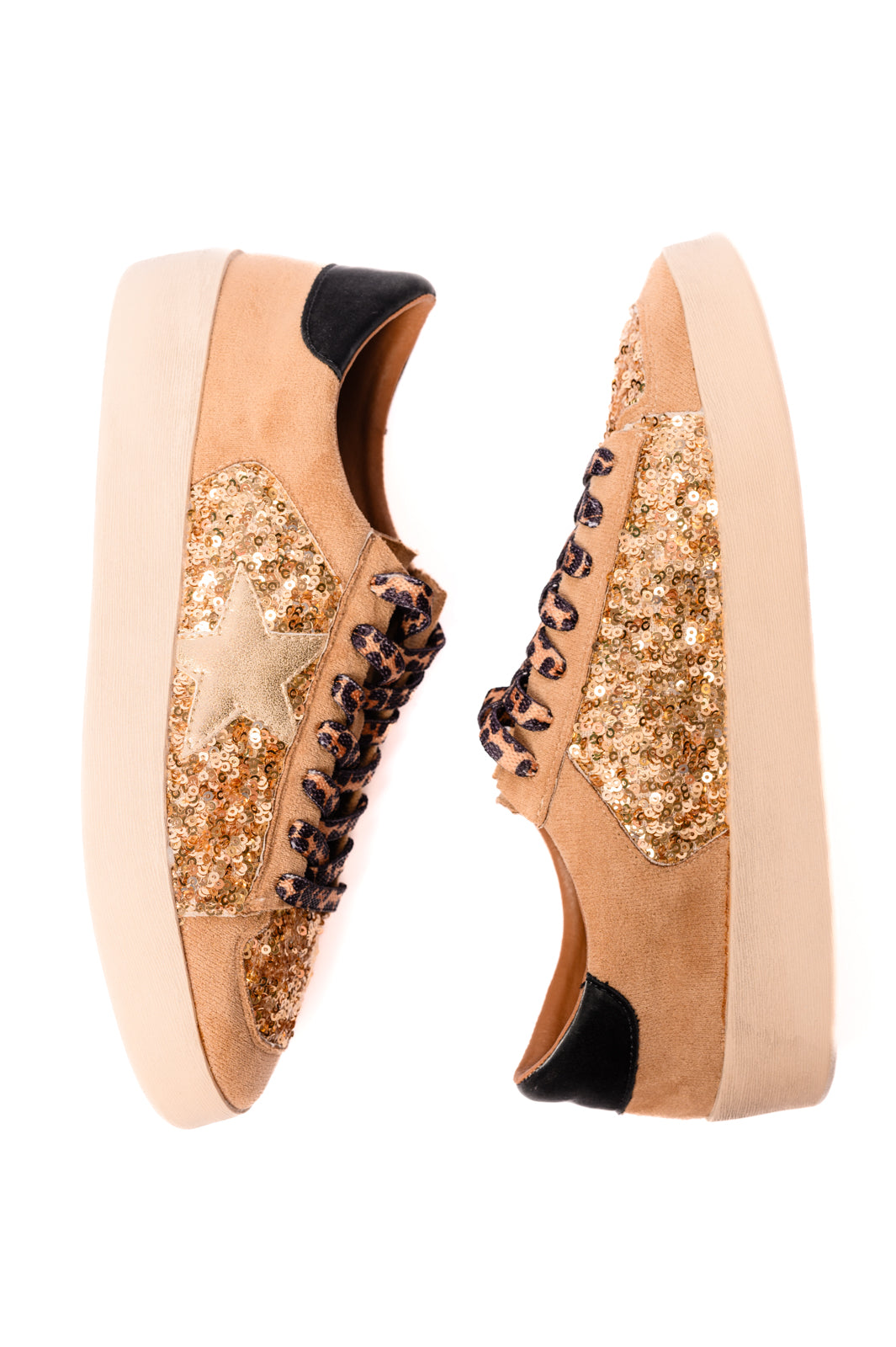 Corky's Another Round Sneakers in Gold Sequins