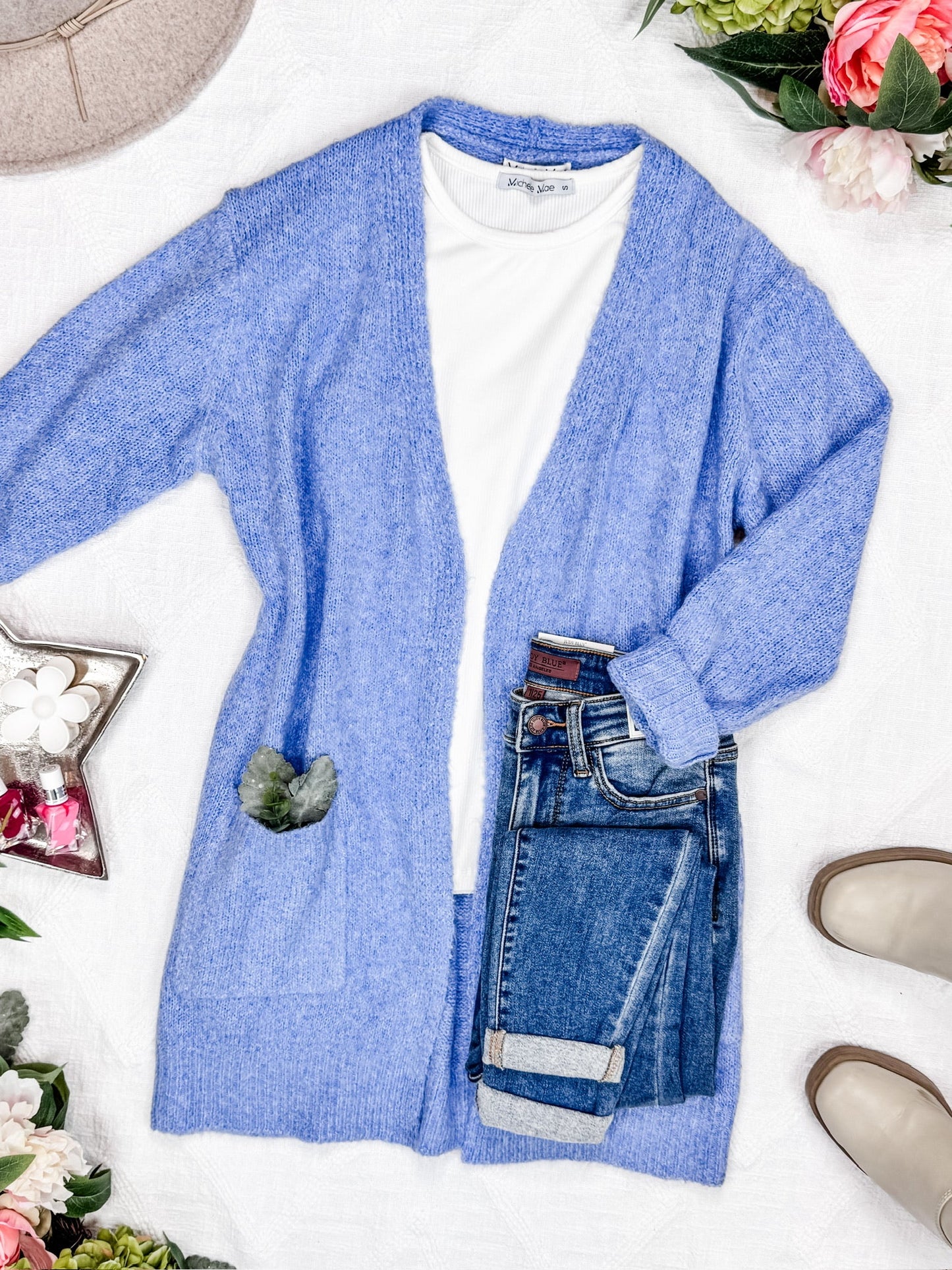 Michelle Mae Madison Cozy Cardigan - Blue