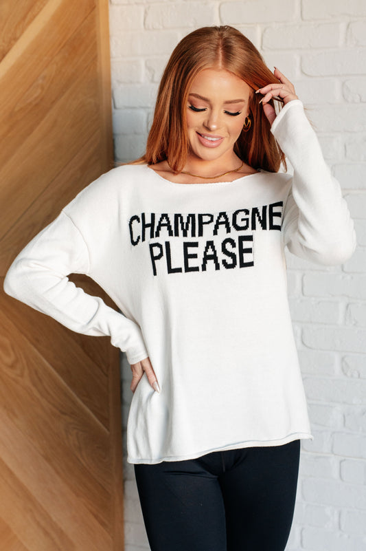 One Eleven North Champagne Please Lightweight Sweater