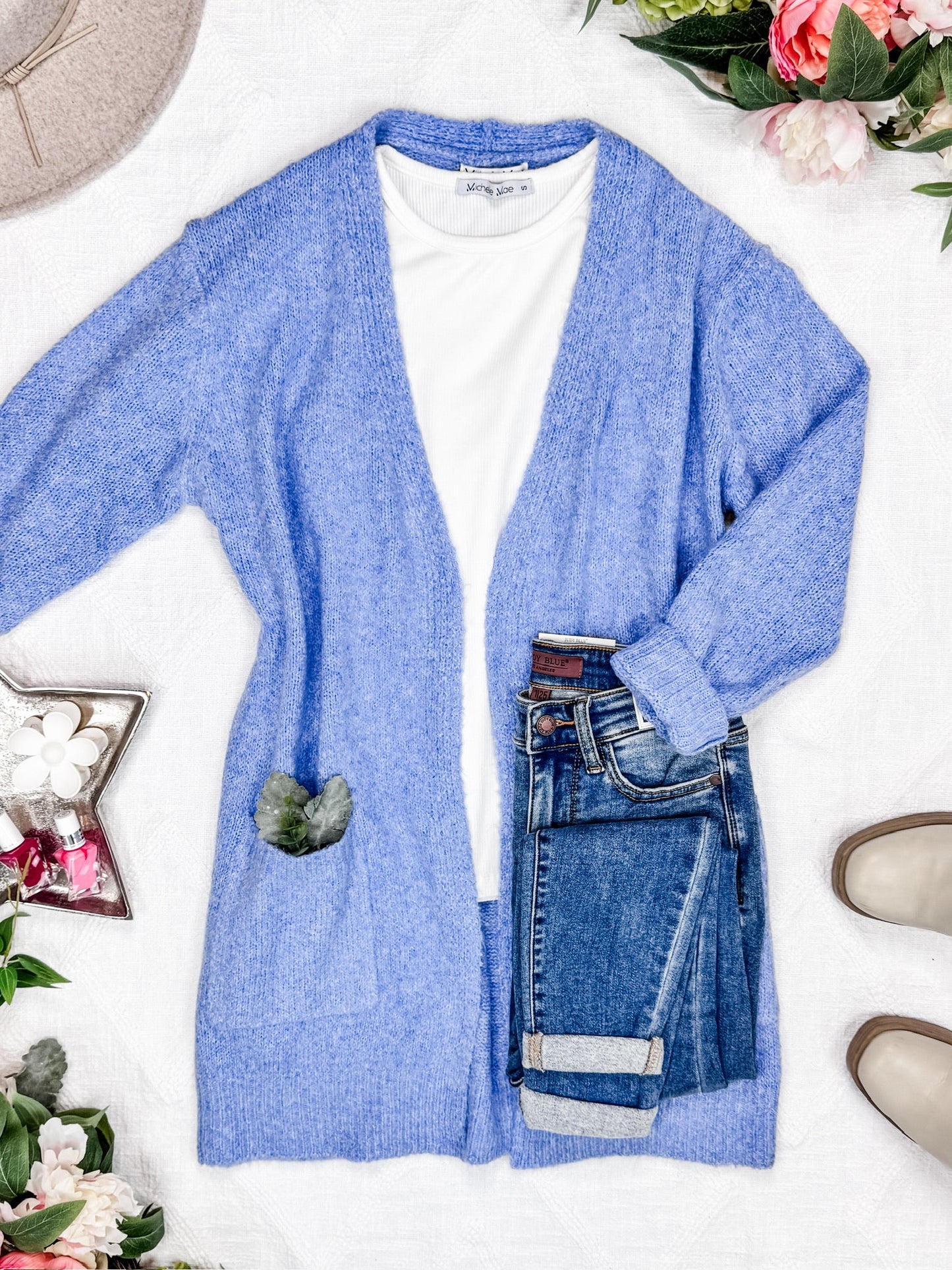 Michelle Mae Madison Cozy Cardigan - Blue