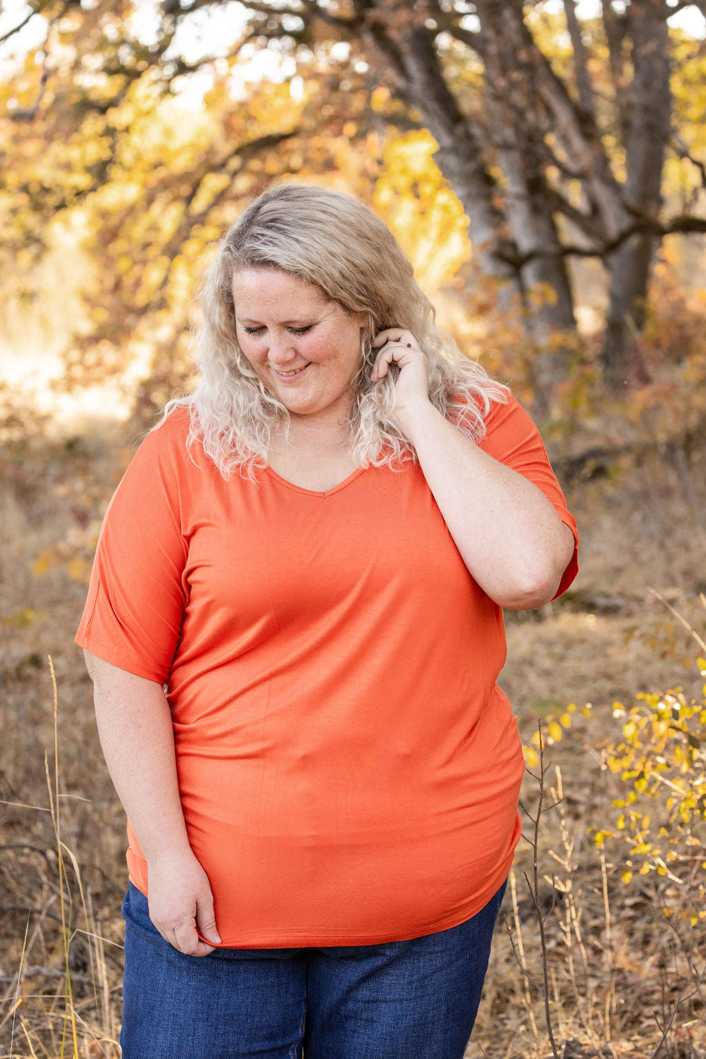 Michelle Mae Chloe Cozy Tee - Pumpkin