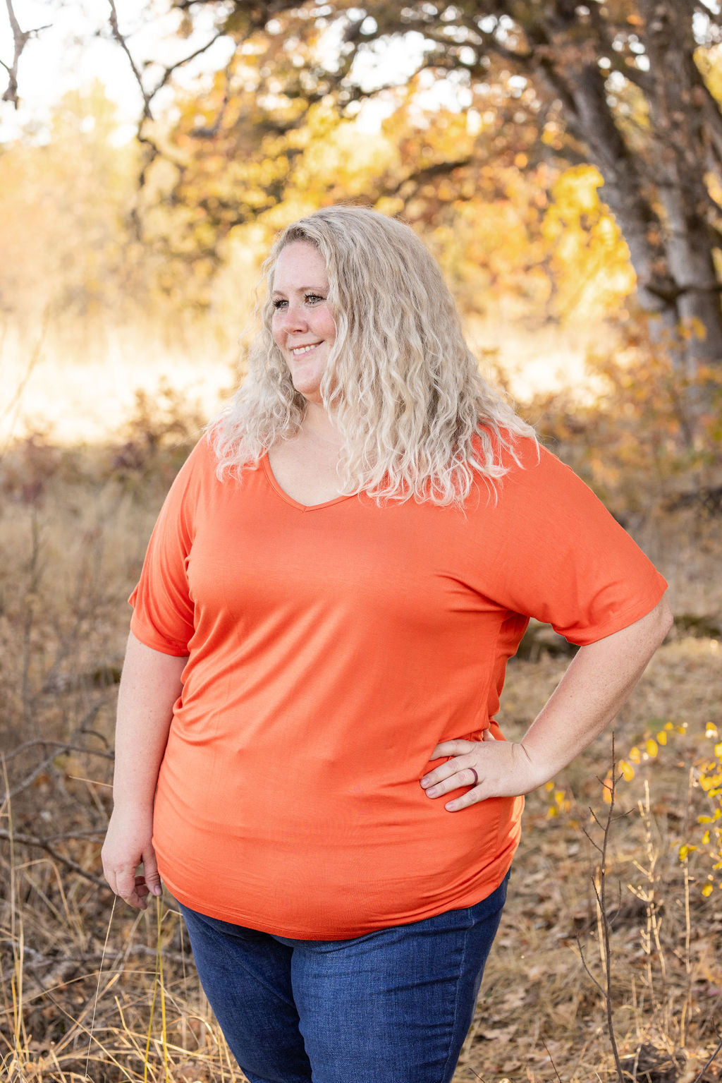 Michelle Mae Chloe Cozy Tee - Pumpkin