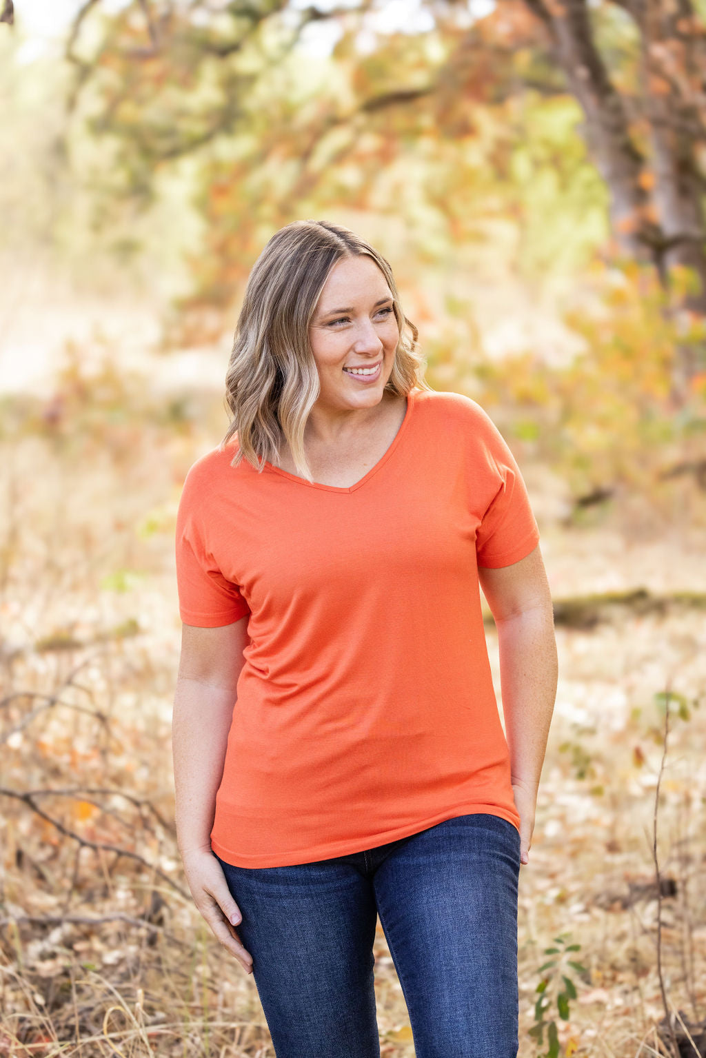 Michelle Mae Chloe Cozy Tee - Pumpkin