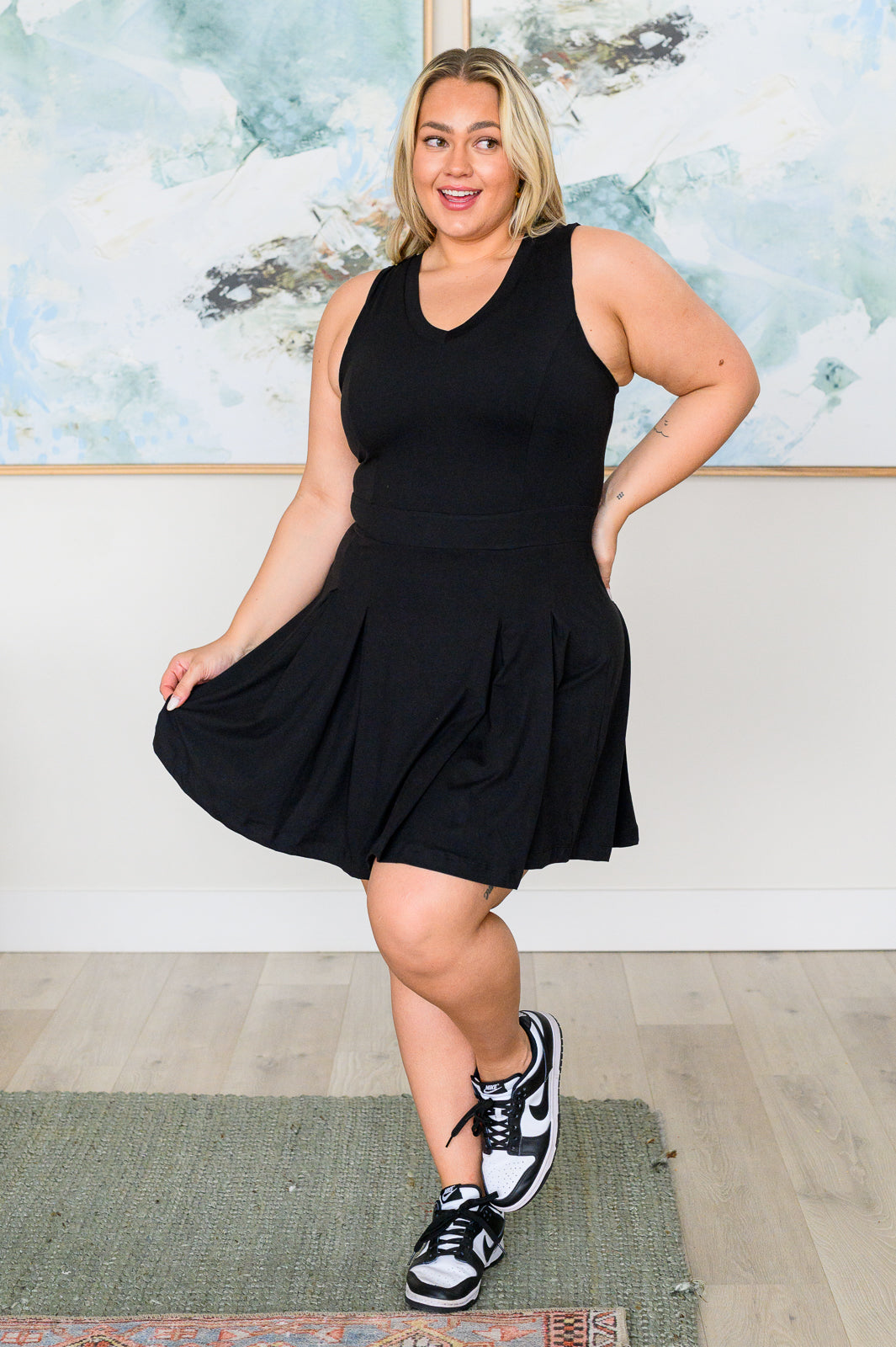 Rae Mode-Hop, Skip and a Jump Dress and Shorts Set in Black