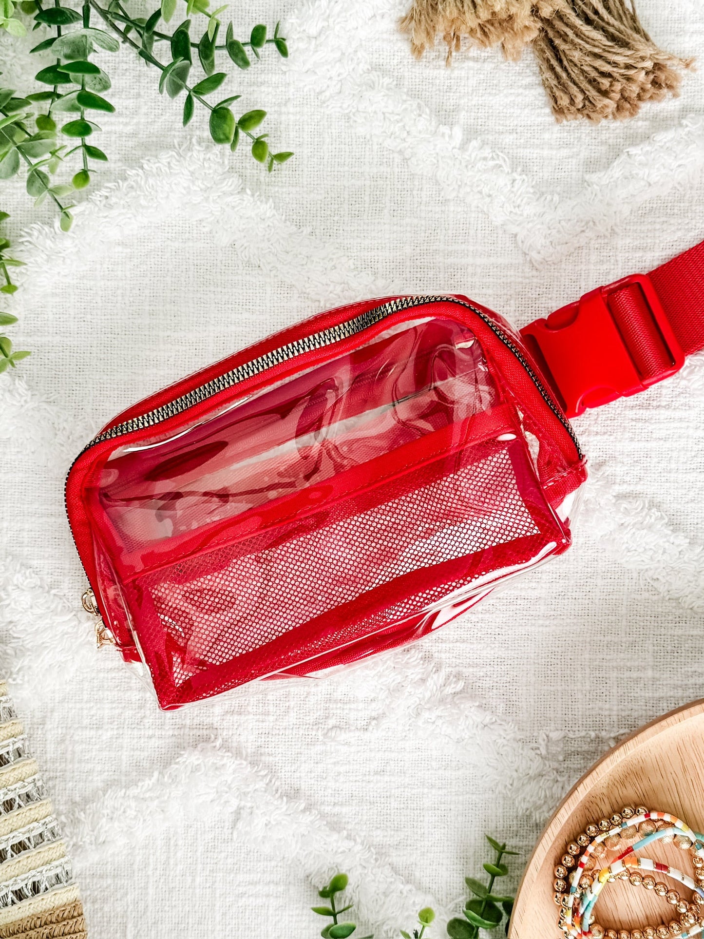 Michelle Mae Clear Bag - Red