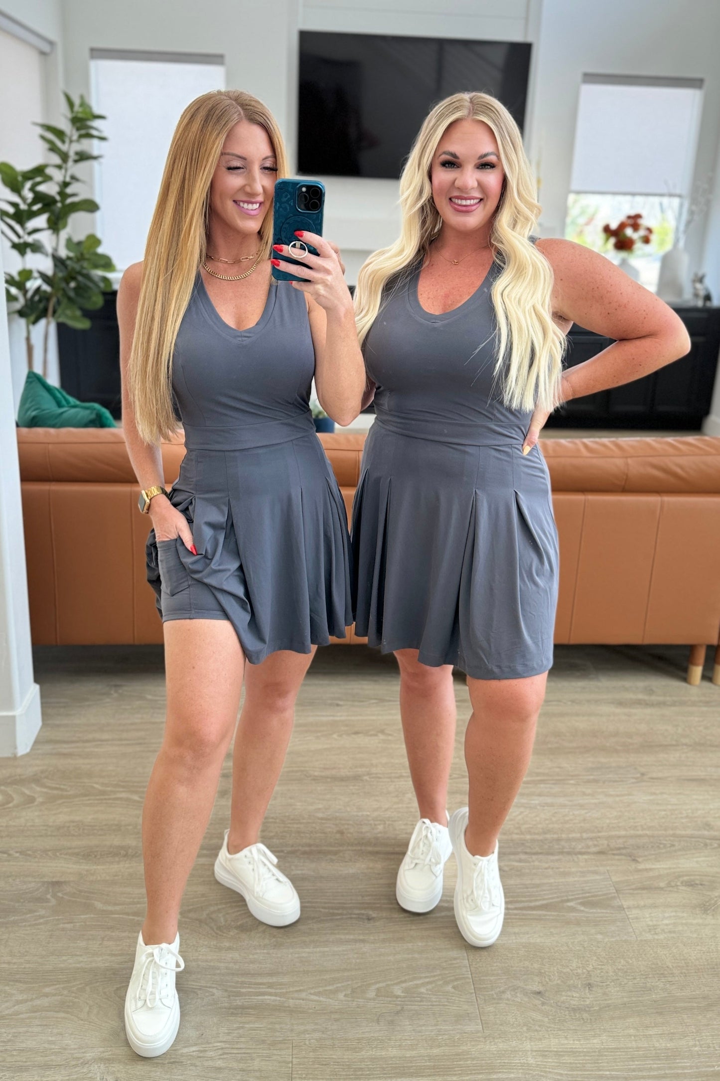 Rae Mode Hop, Skip and a Jump Dress and Shorts Set in Charcoal