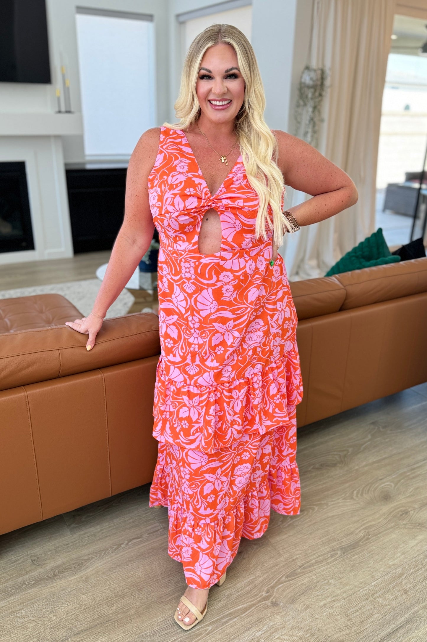 Like Love Miss Summer V-Neck Tiered Dress