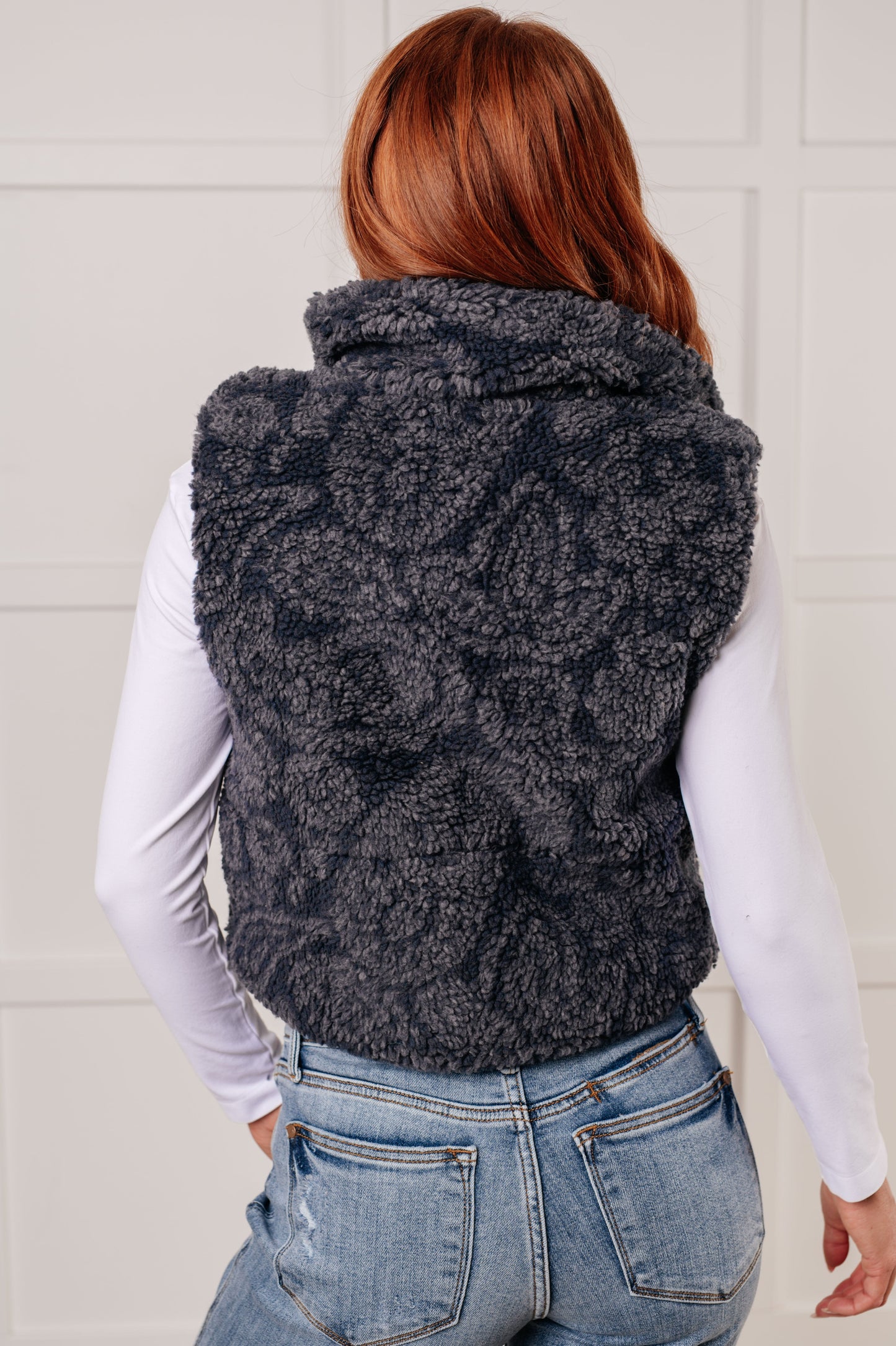 Polagram Just One More Layer Paisley Sherpa Print Vest