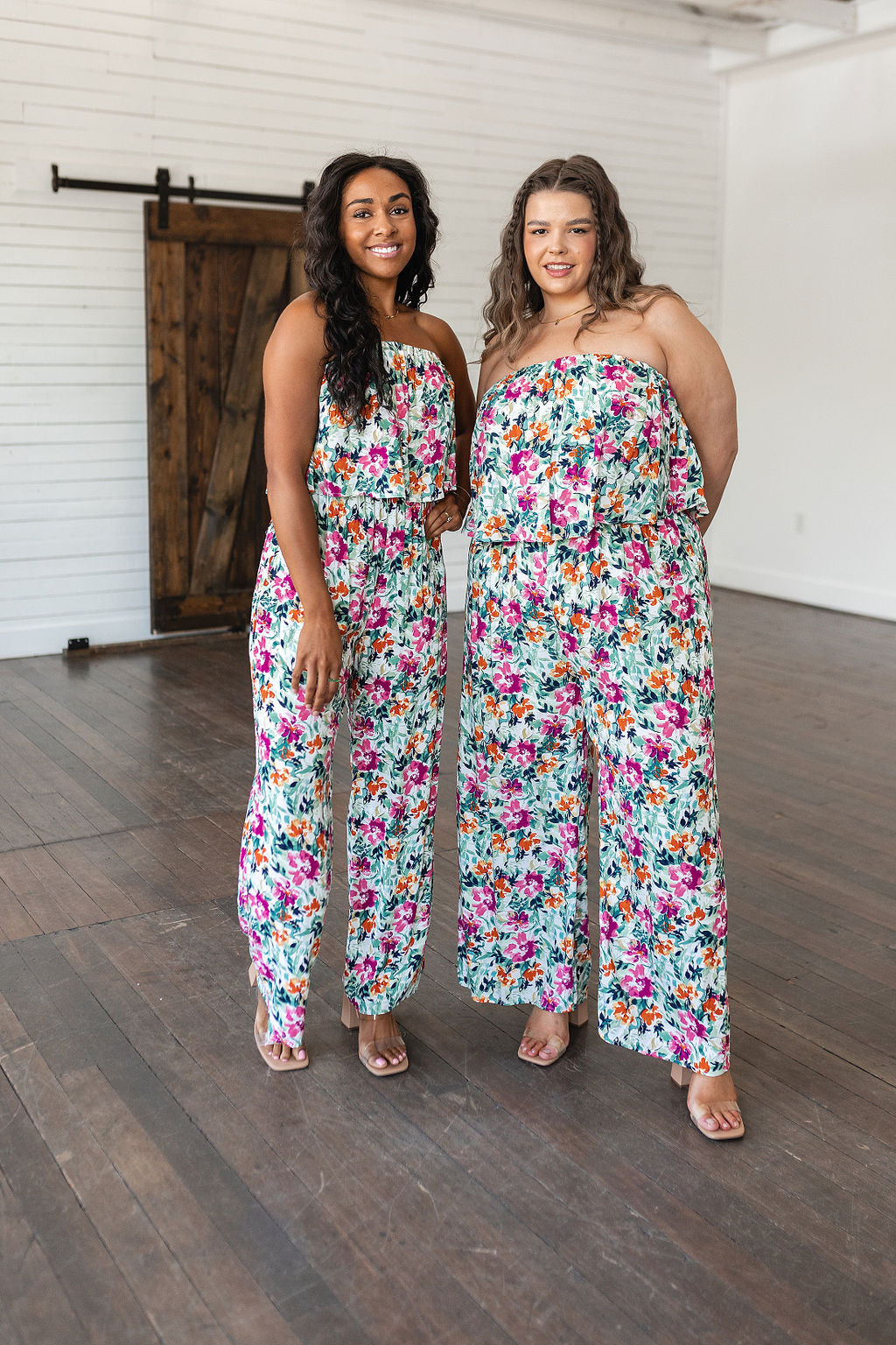 Andrée by Unit Life of the Party Floral Jumpsuit in Green