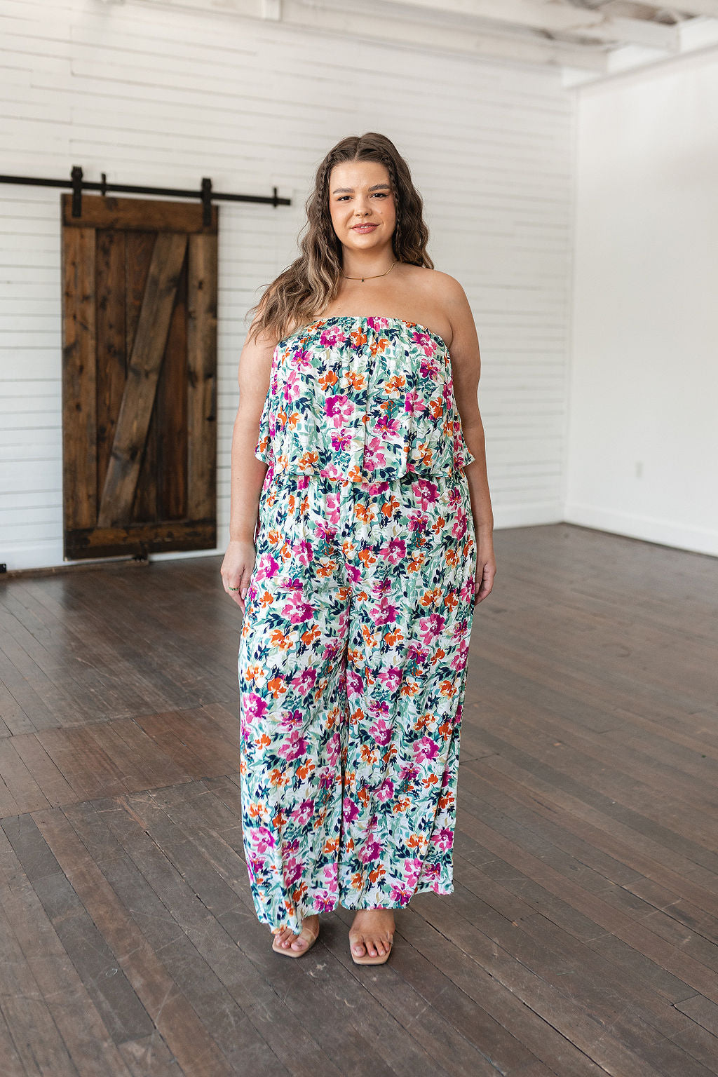 Andrée by Unit Life of the Party Floral Jumpsuit in Green