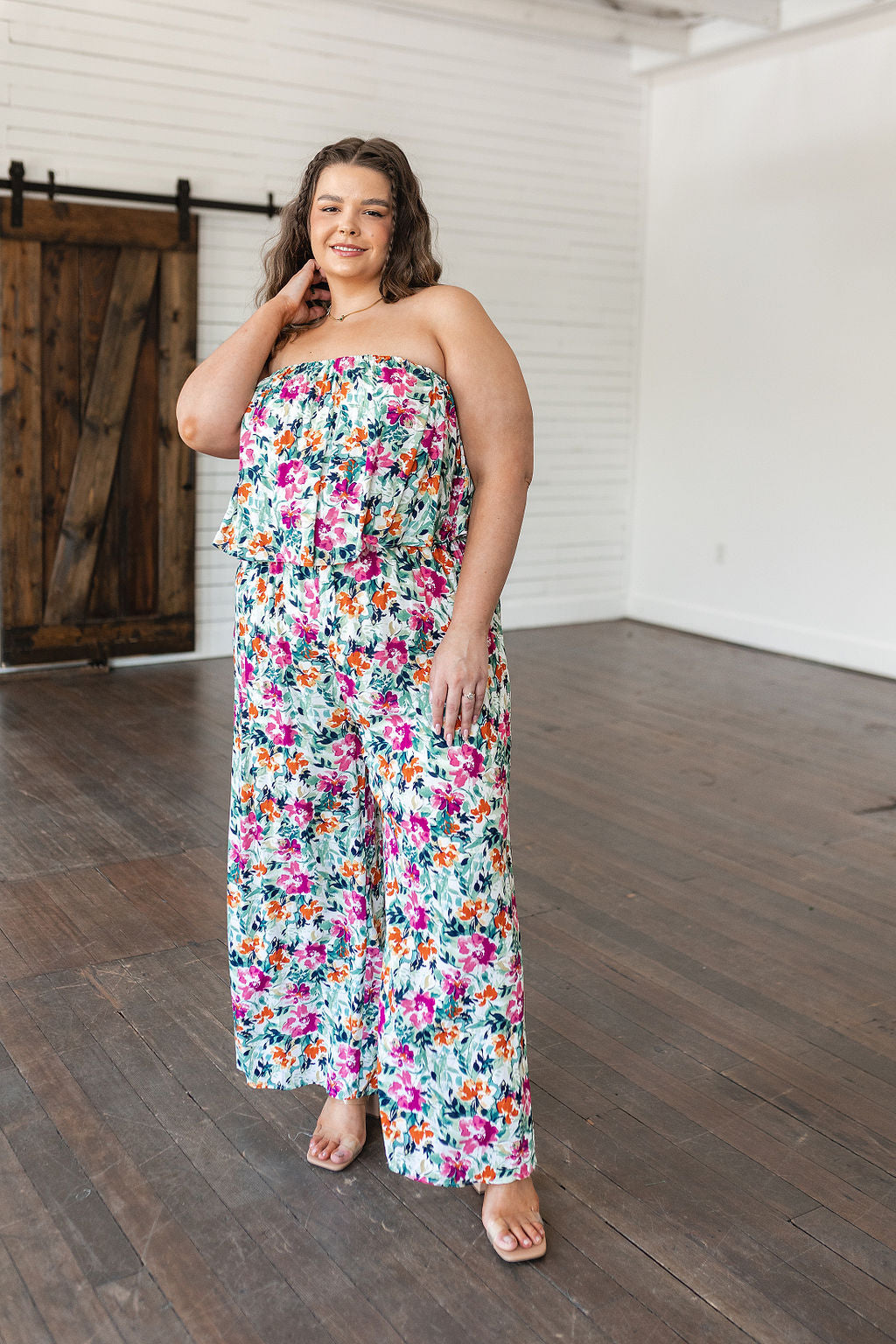 Andrée by Unit Life of the Party Floral Jumpsuit in Green