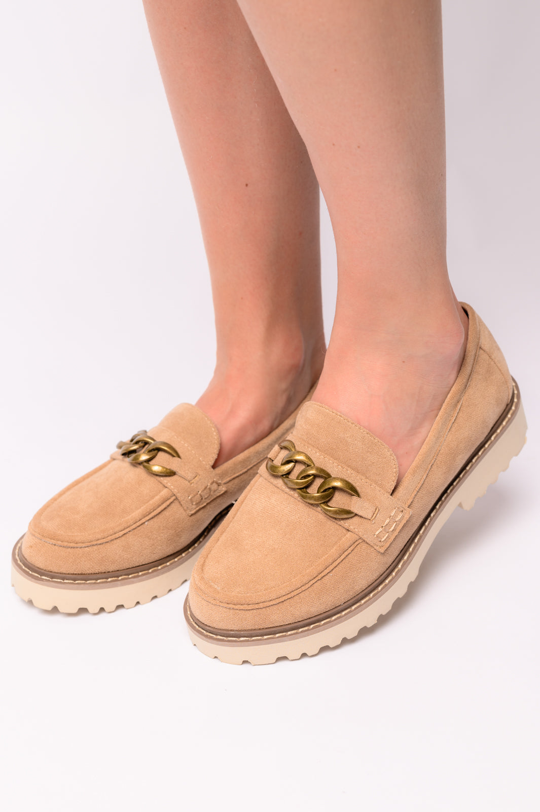 Corky's Literally Loafers in Camel Faux Suede