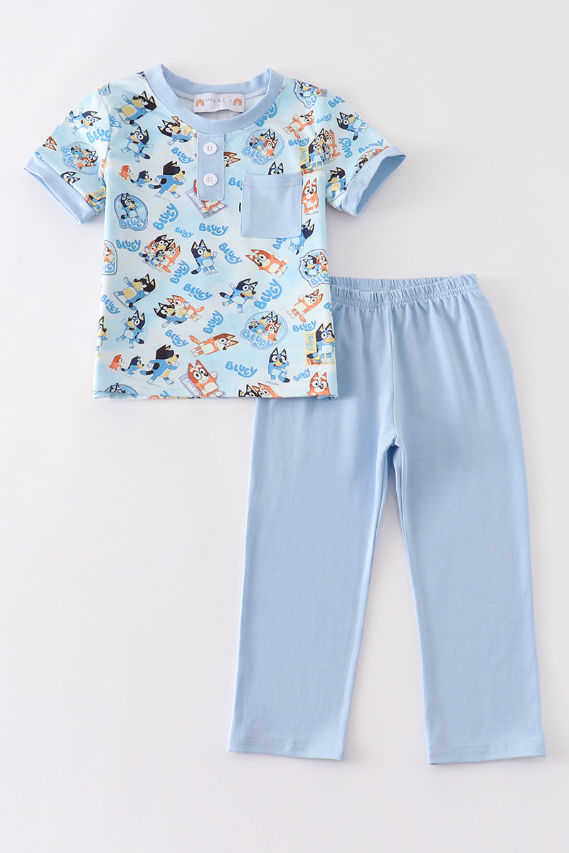 Abby & Evie Blue character boy pants set