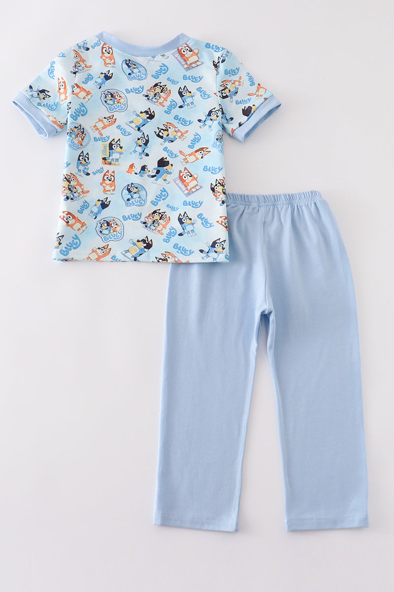 Abby & Evie Blue character boy pants set