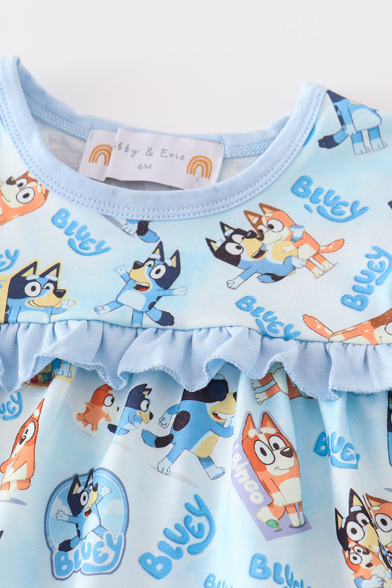 Abby & Evie Blue character baby girl set