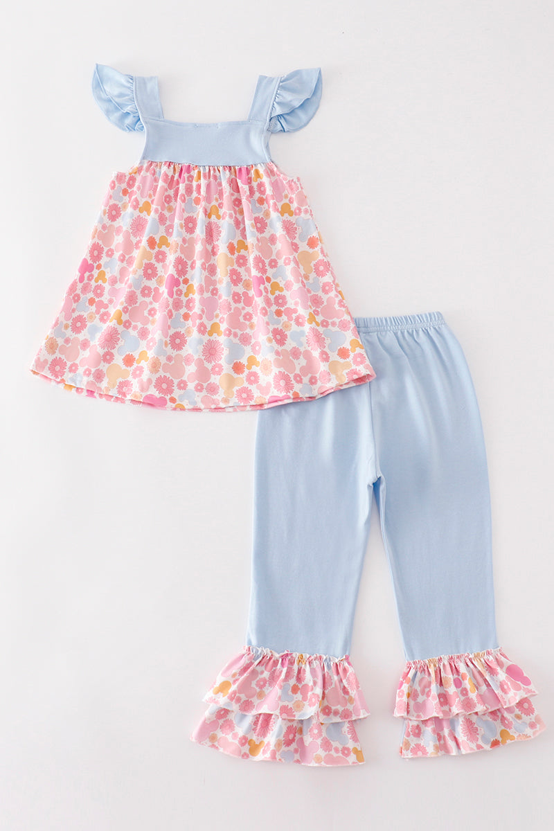 Abby & Evie Pink character print girl set