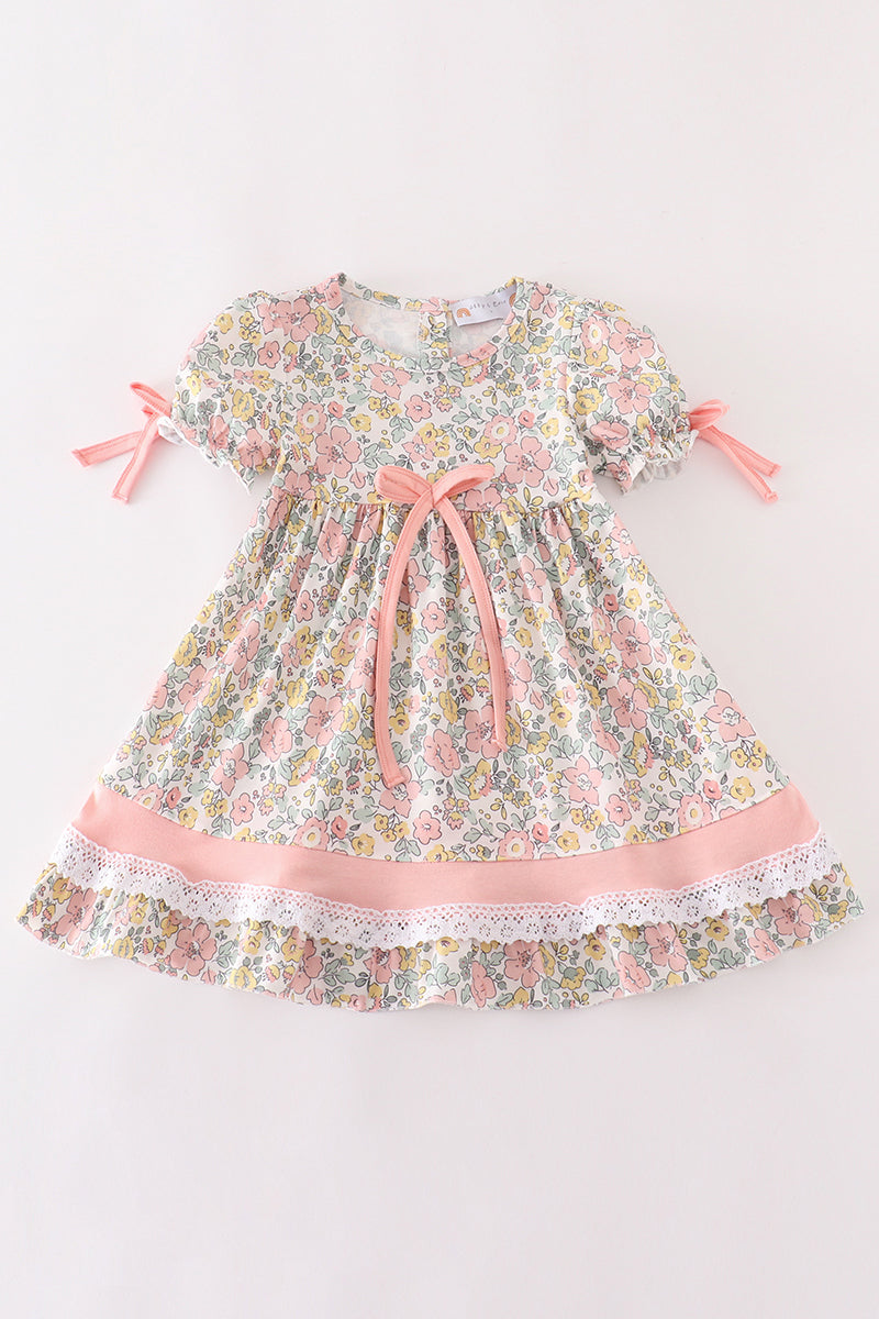 Abby & Evie Pink floral print mom&me dress