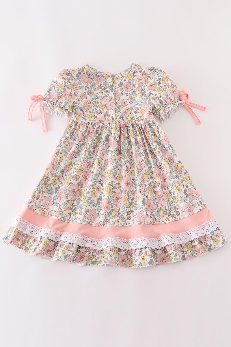 Abby & Evie Pink floral print mom&me dress