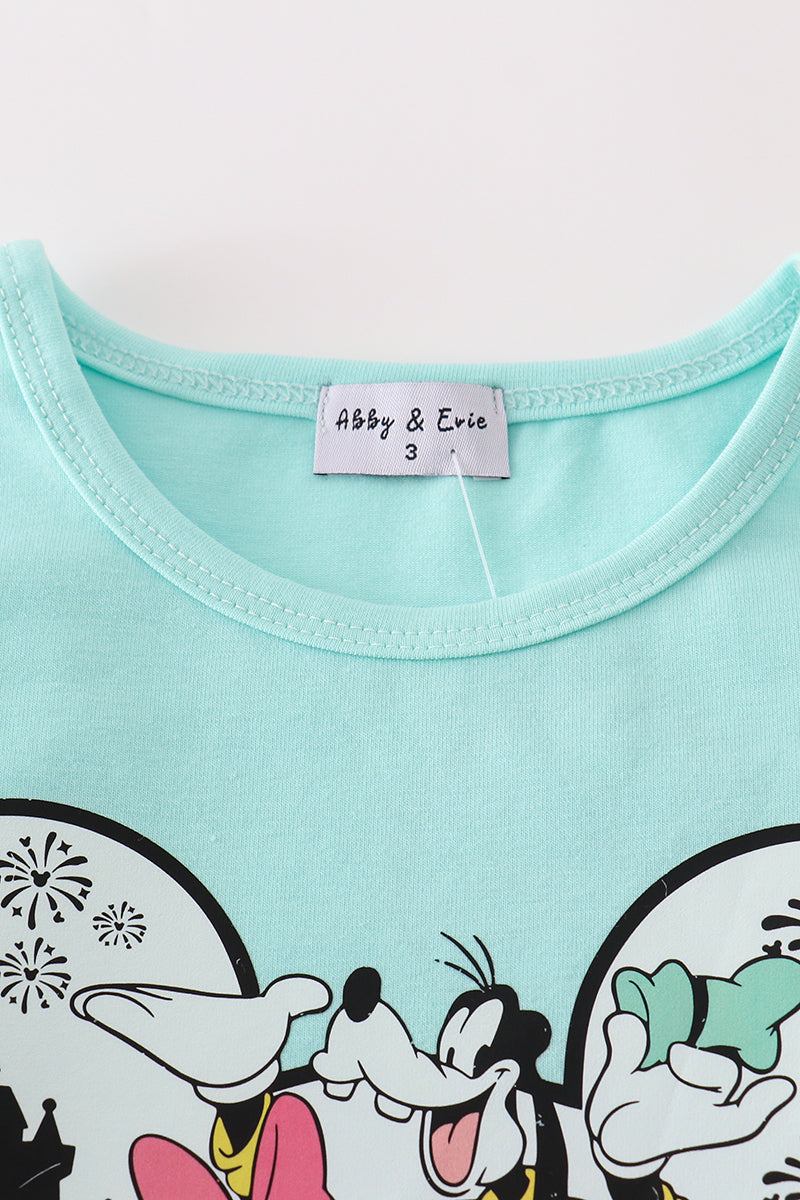 Abby & Evie Mint character mom&me top