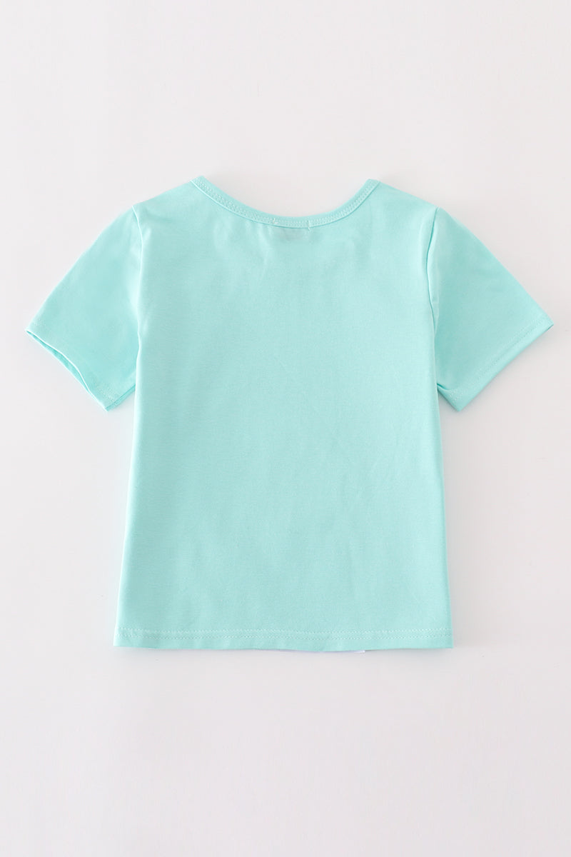 Abby & Evie Mint character mom&me top