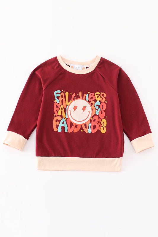 Abby & Evie Autumn smile boy top