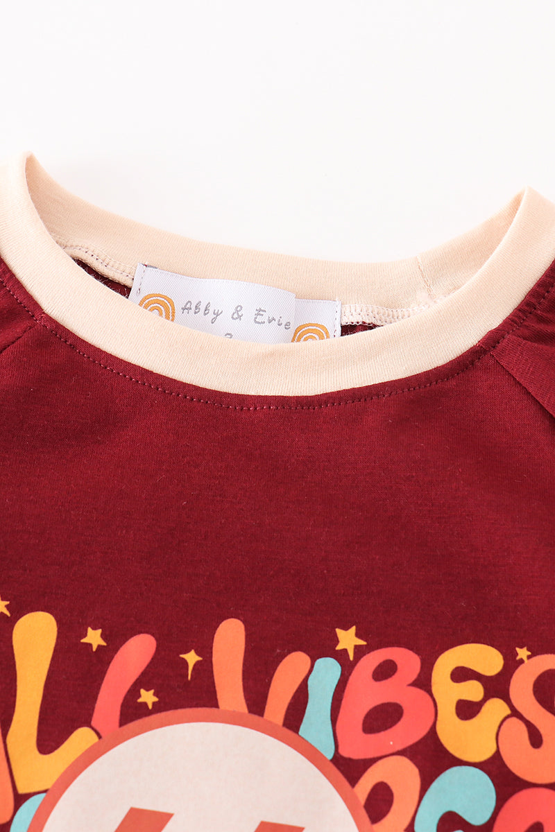 Abby & Evie Autumn smile boy top