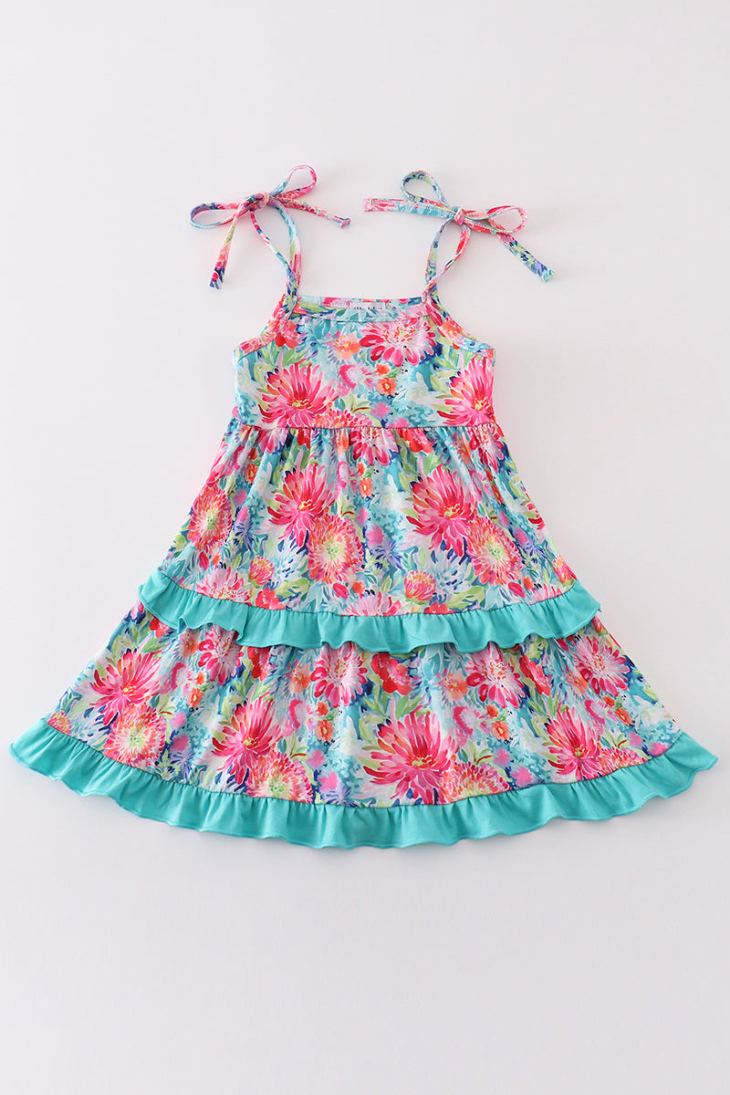 Abby & Evie Tropical Bloom print mom&me dress