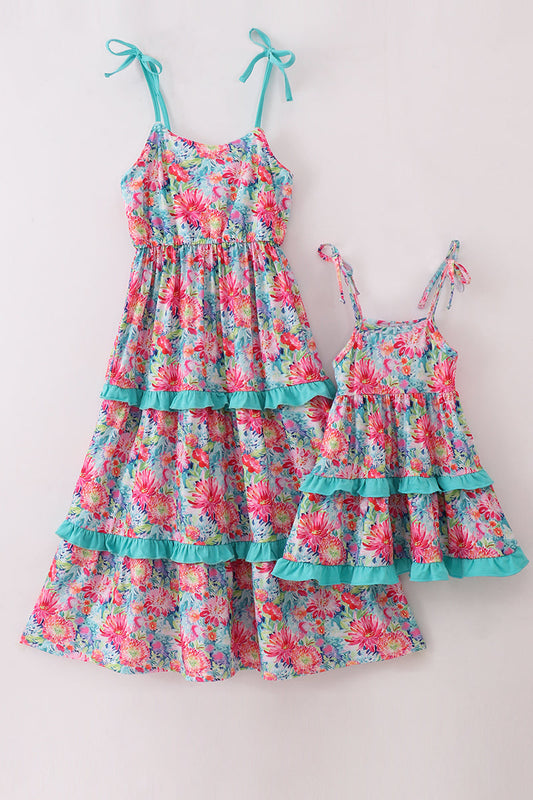 Abby & Evie Tropical Bloom print mom&me dress