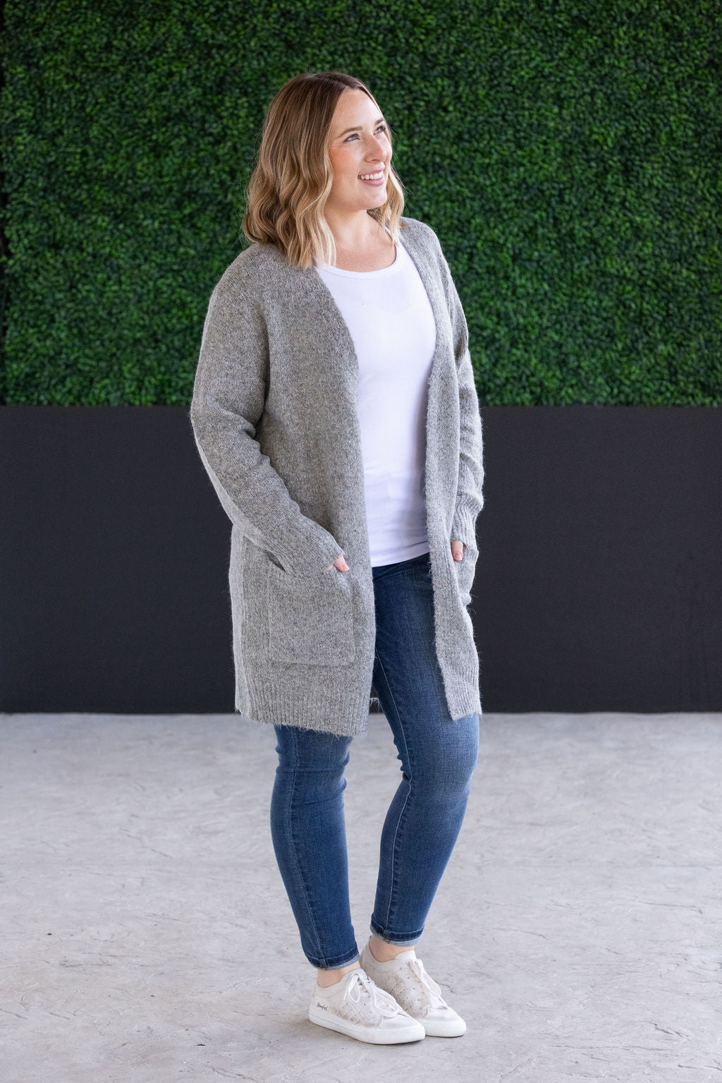 Michelle Mae Madison Cozy Cardigan - Stormy Clouds