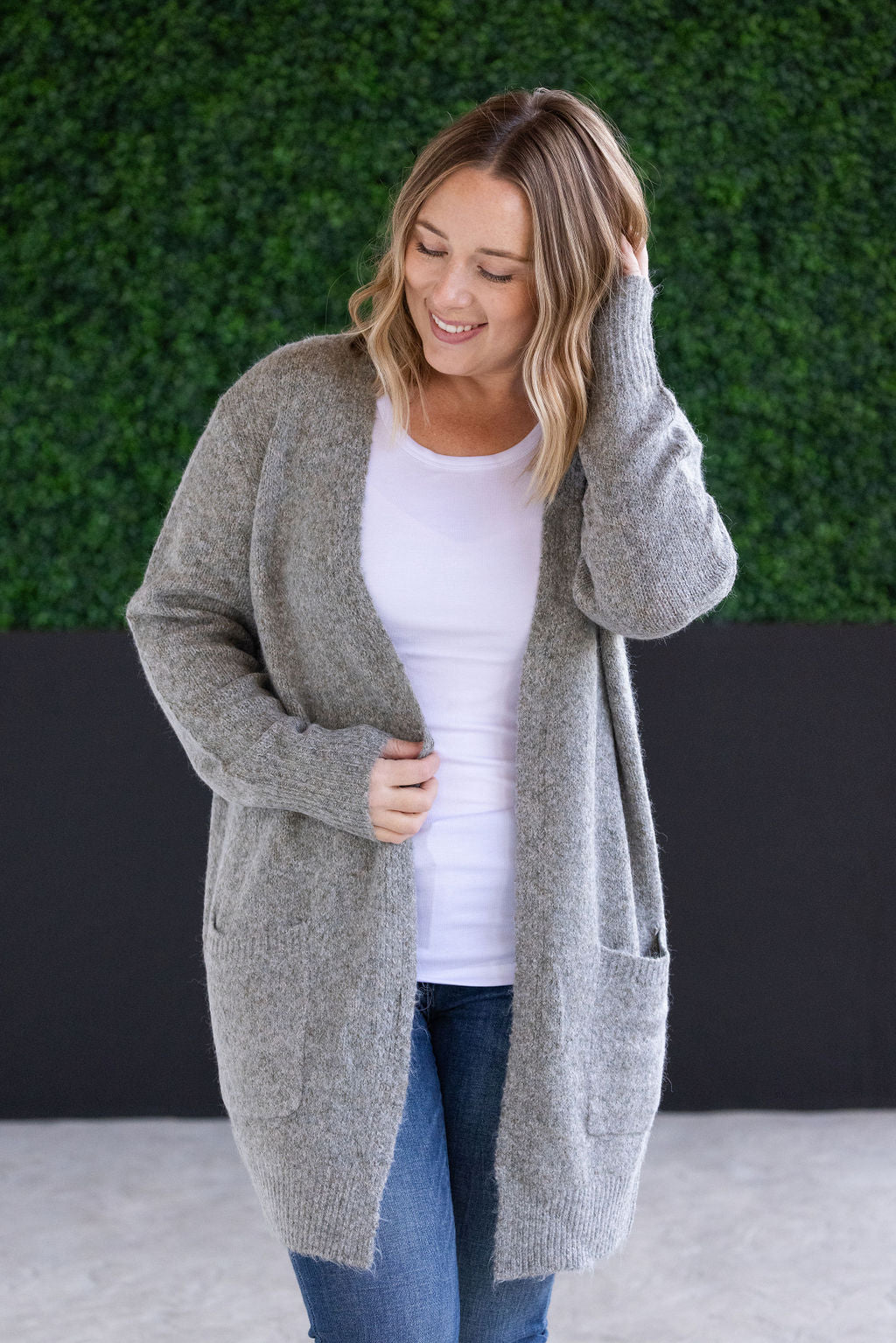 Michelle Mae Madison Cozy Cardigan - Stormy Clouds