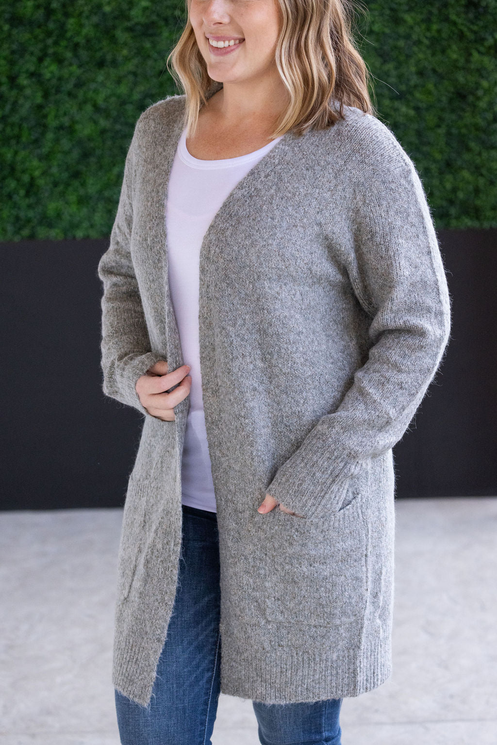 Michelle Mae Madison Cozy Cardigan - Stormy Clouds