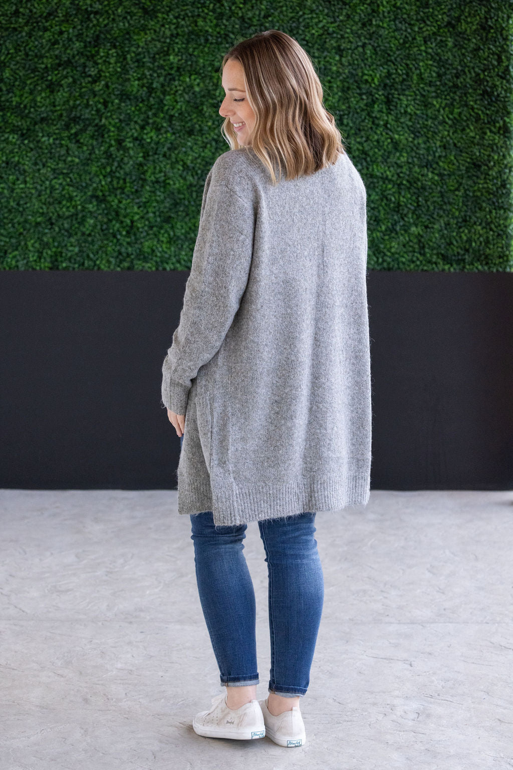 Michelle Mae Madison Cozy Cardigan - Stormy Clouds