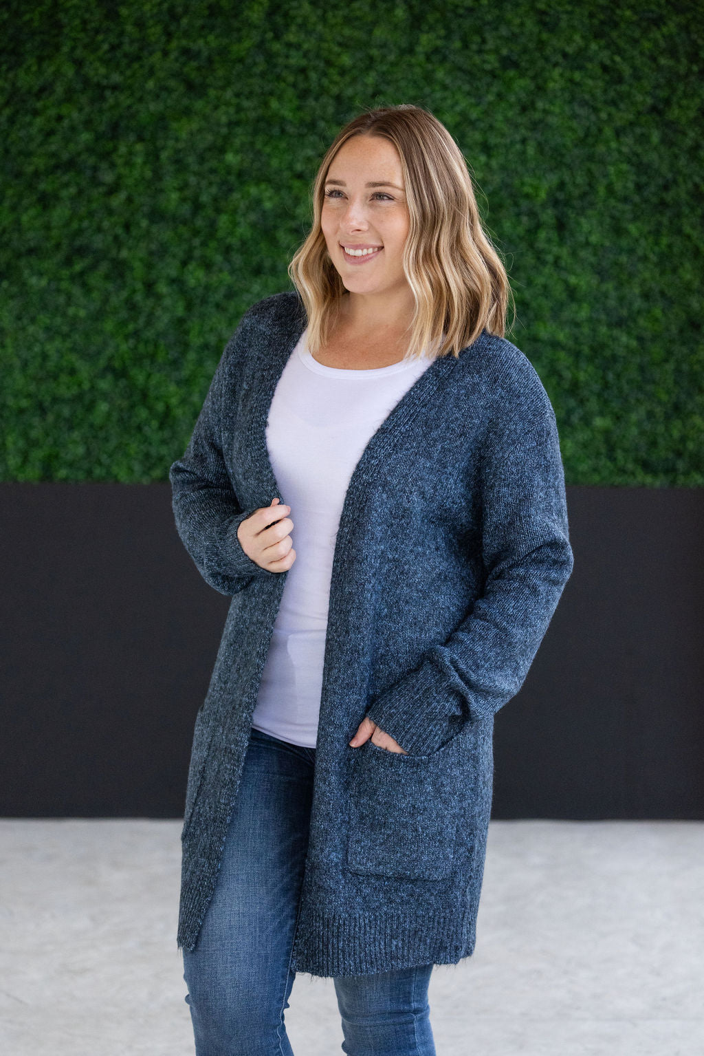 Michelle Mae Madison Cozy Cardigan - Midnight Skies