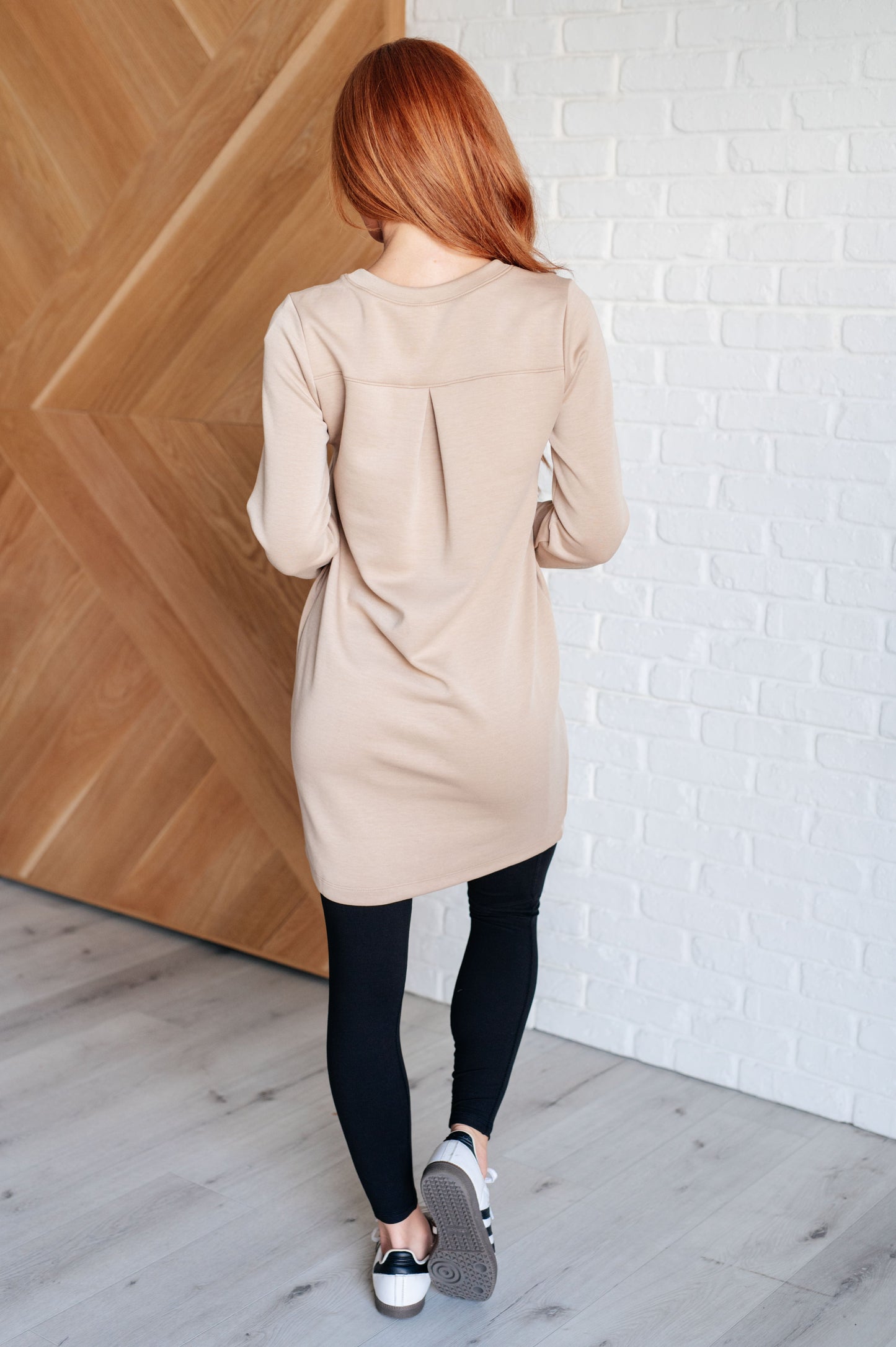 Dear Scarlett Travel Shift Dress in Khaki