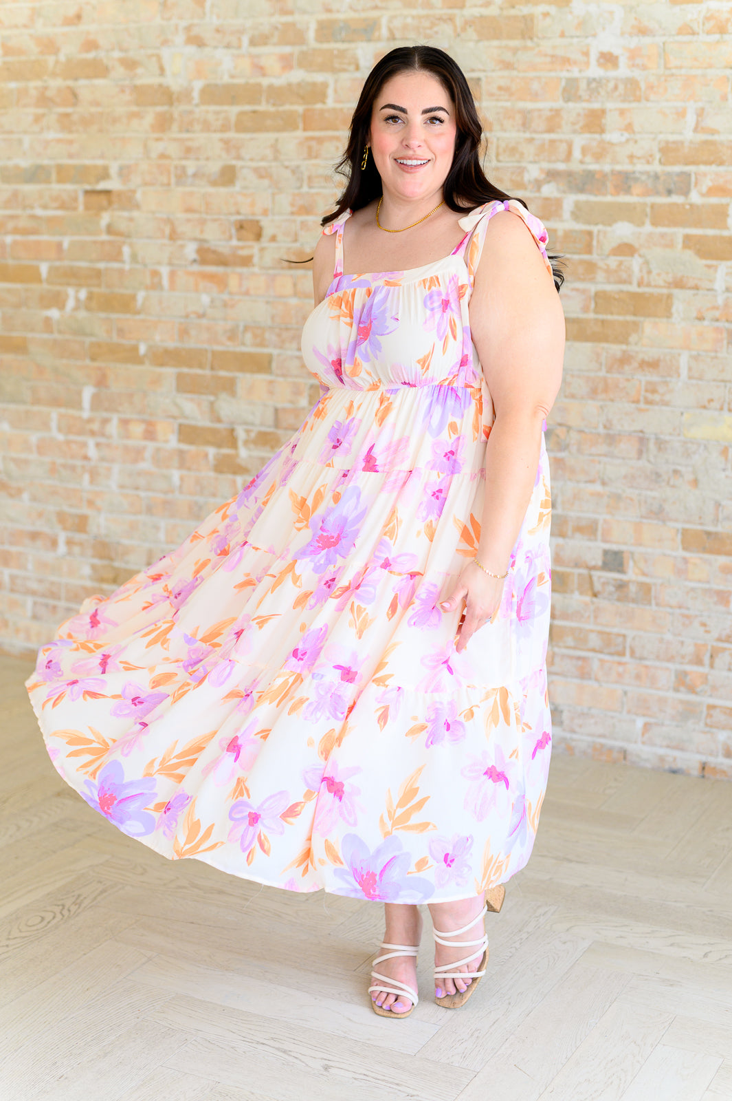 Andrée by Unit Pastel Petals Floral Midi Dress