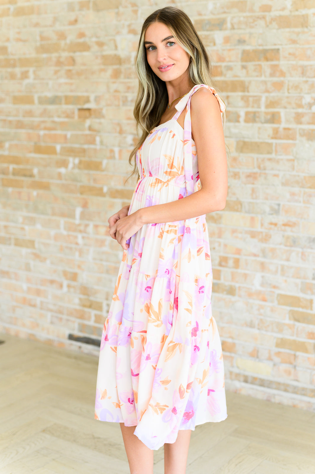 Andrée by Unit Pastel Petals Floral Midi Dress