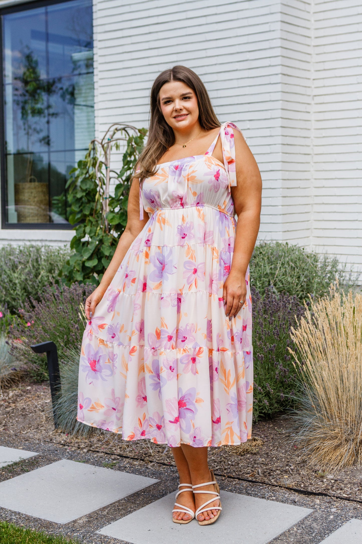 Andrée by Unit Pastel Petals Floral Midi Dress