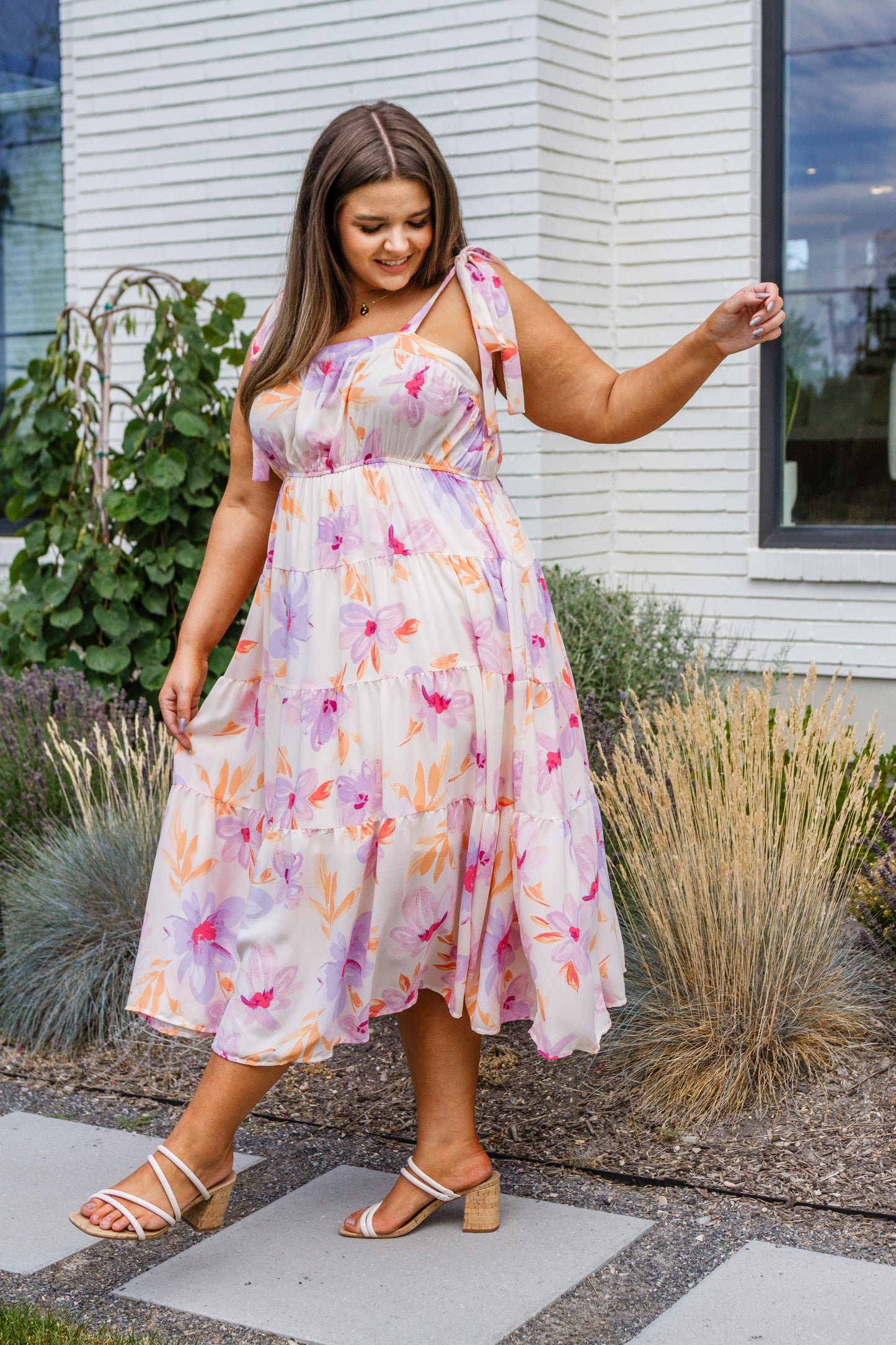 Andrée by Unit Pastel Petals Floral Midi Dress