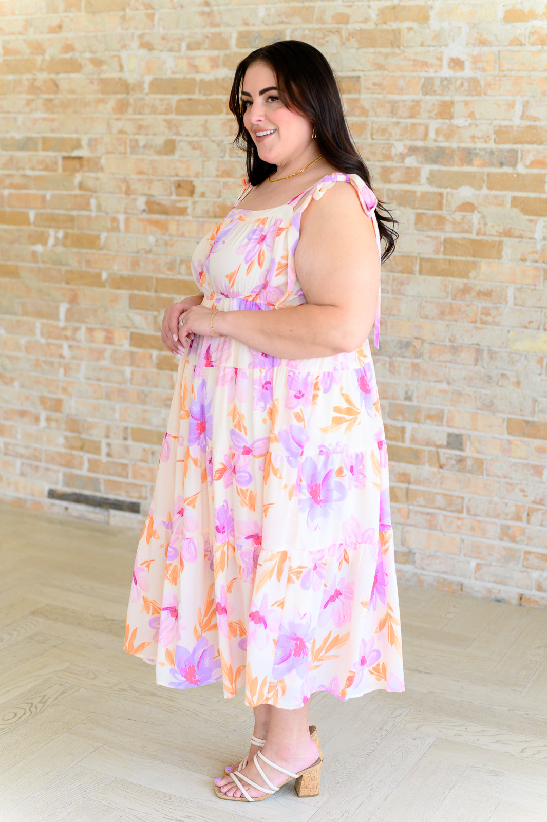 Andrée by Unit Pastel Petals Floral Midi Dress