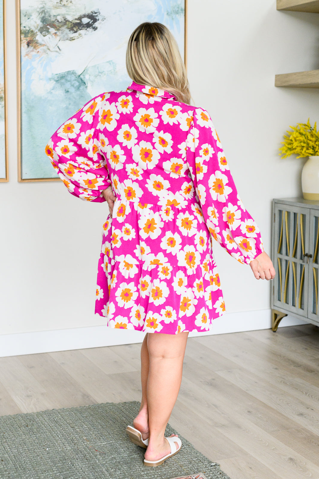 Magnificently Mod Floral Shirt Dress - G Marie's Boutique 