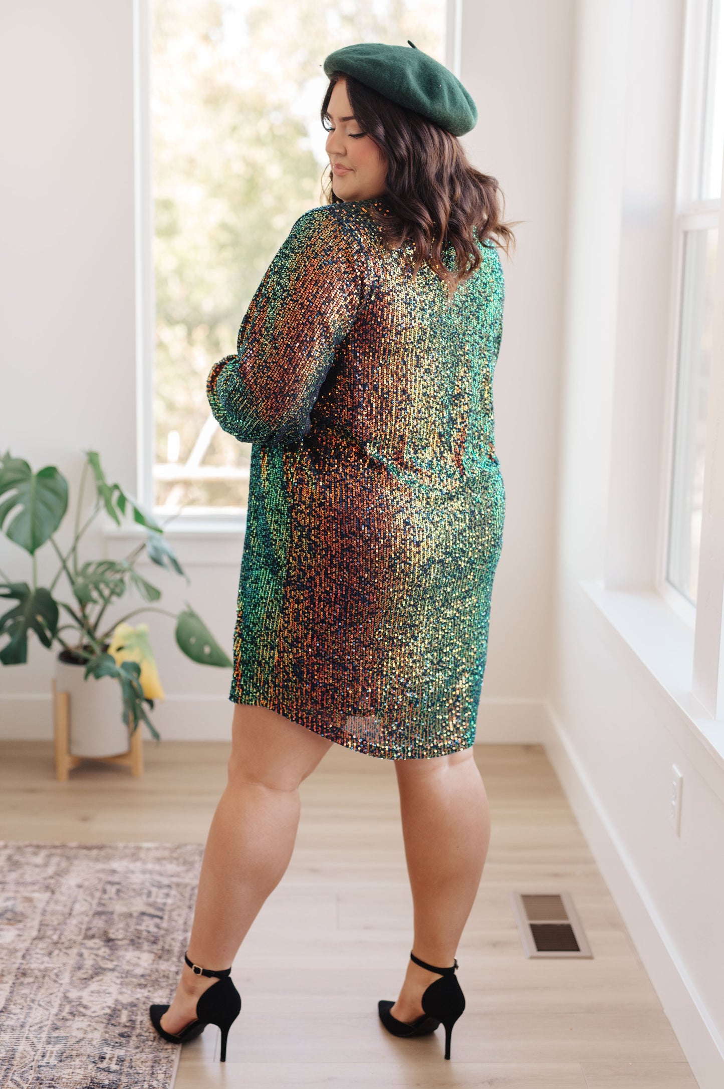 Jodifl Shimmering Splendor Sequin Shirt Dress