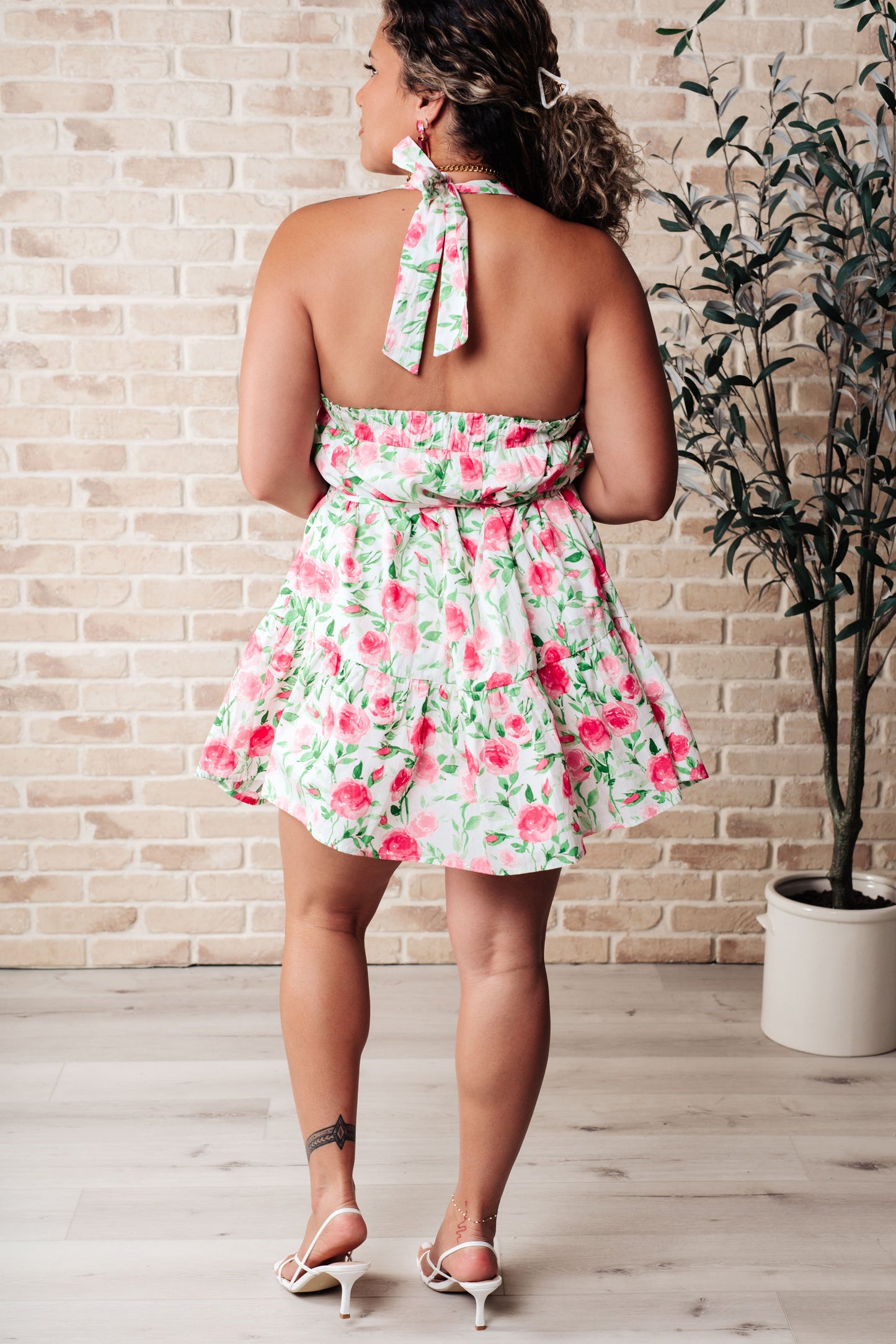 HYFVE Soul Tied Floral Dress in Pink