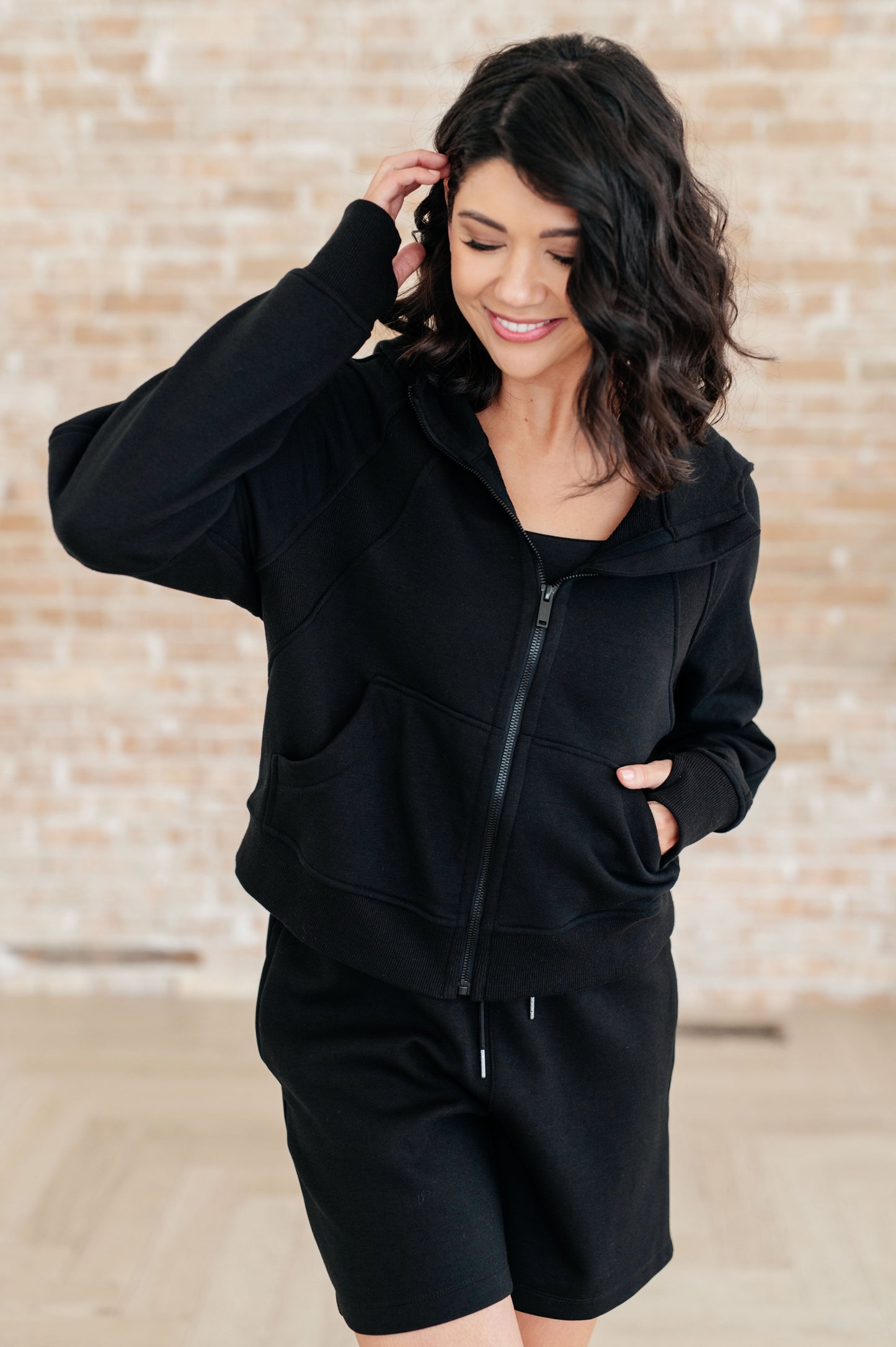 Rae Mode Sun or Shade Zip Up Jacket in Black