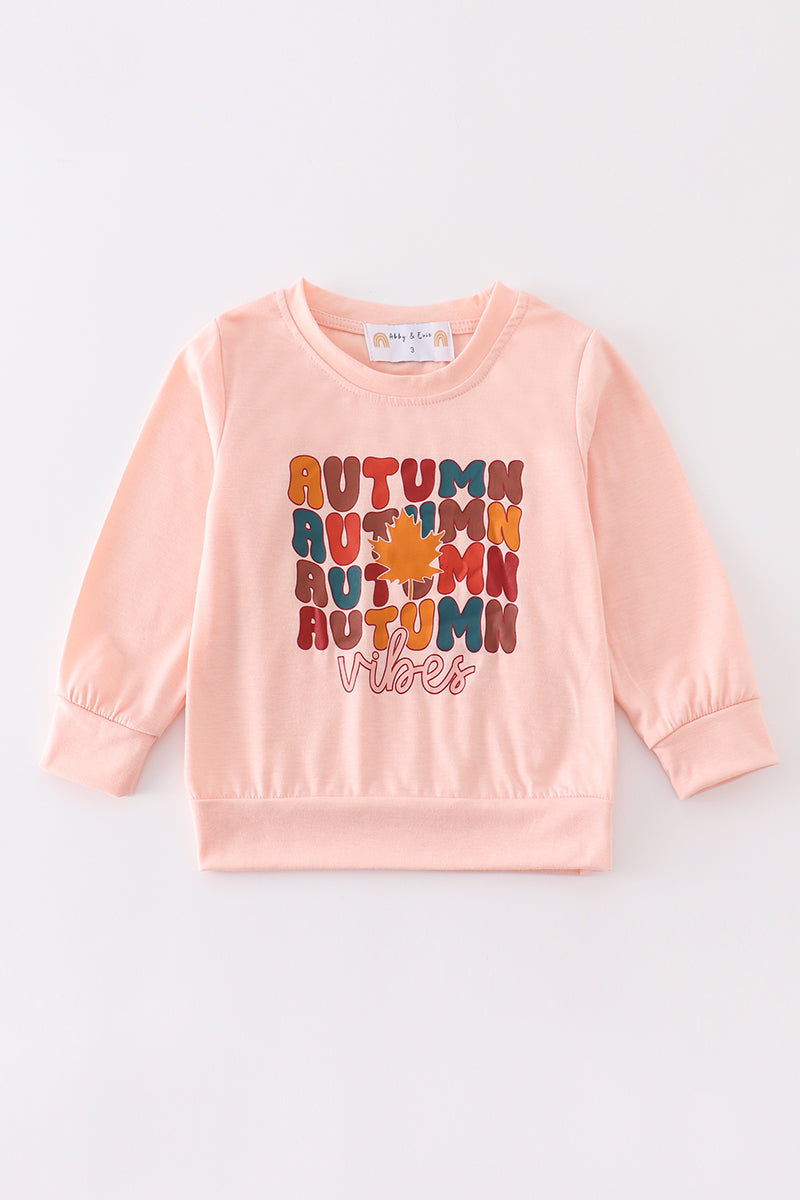 Abby & Evie Coral "autumn" girl top