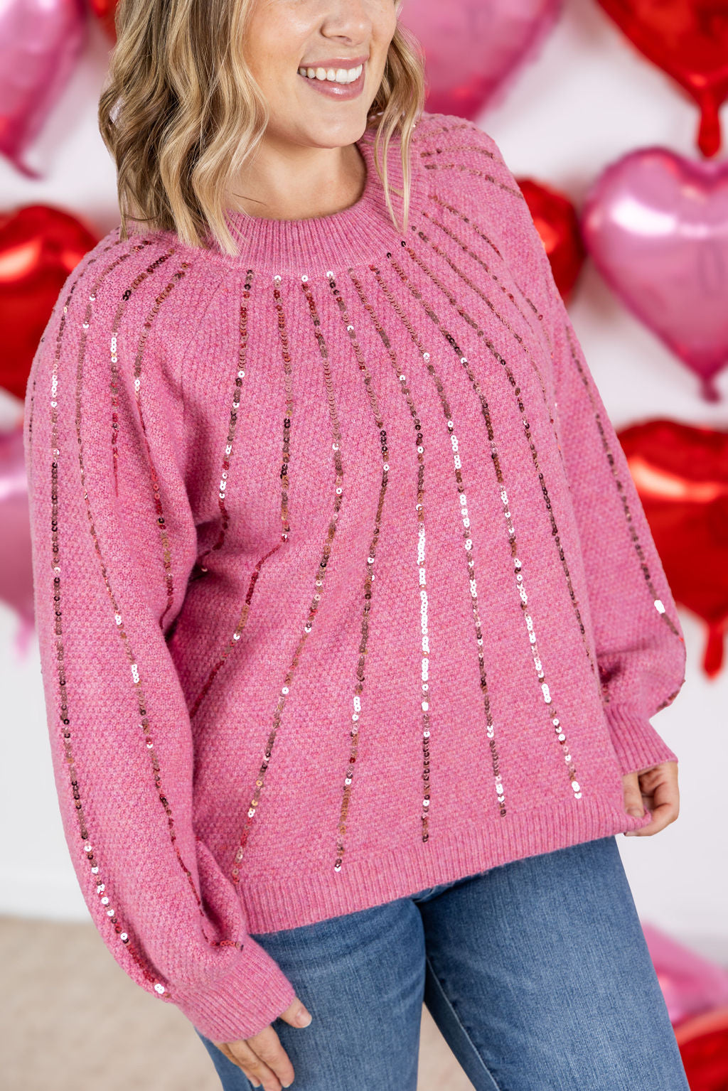 Michelle Mae Sparkle Stripes Sweater