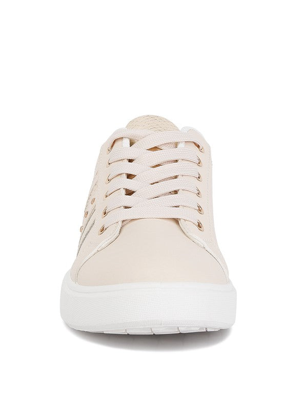 Claude Faux Leather Back Panel Detail Sneakers - G Marie's Boutique 